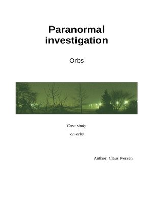 cover image of Paranormal Investigation